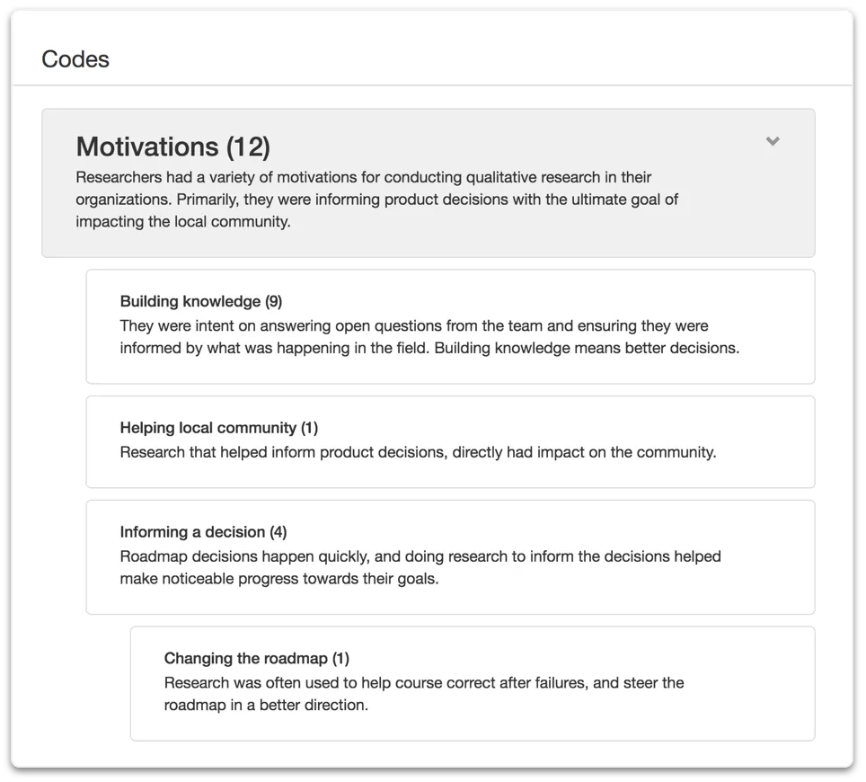Codebook view