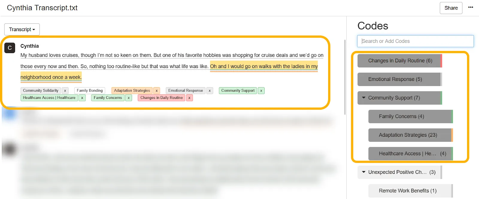 Color-coded themes in Delve