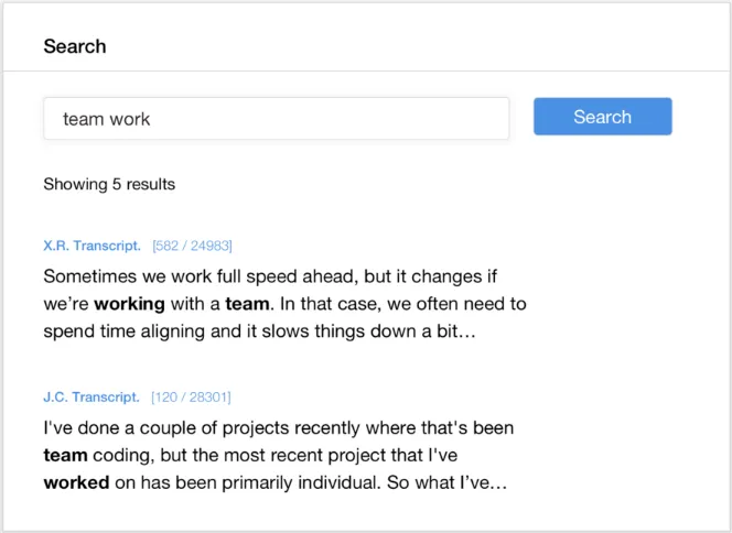 Delve streamlined search gif