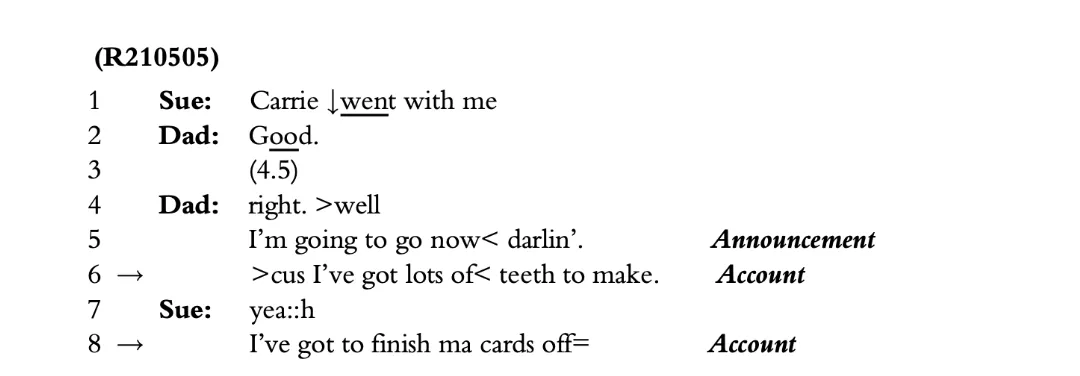 Extract showing how to use markers in transcribing data