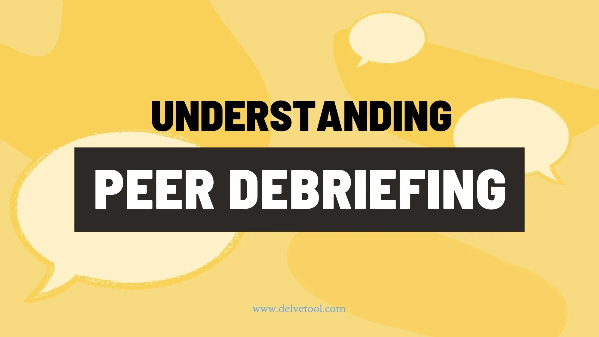 Illustration introducing peer debriefing in qualitative research