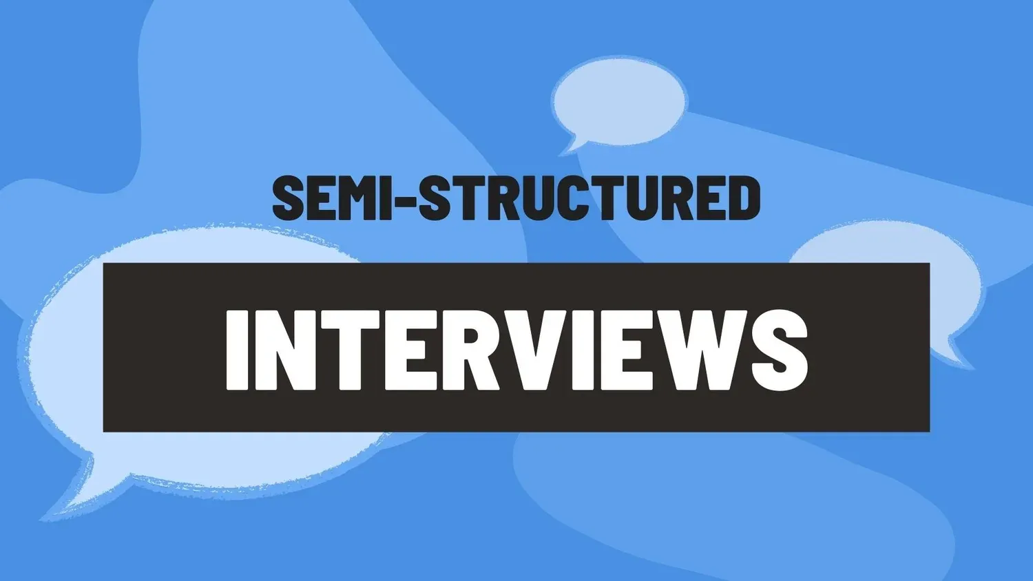 Illustration introducing semi-structured interviews as a qualitative research method