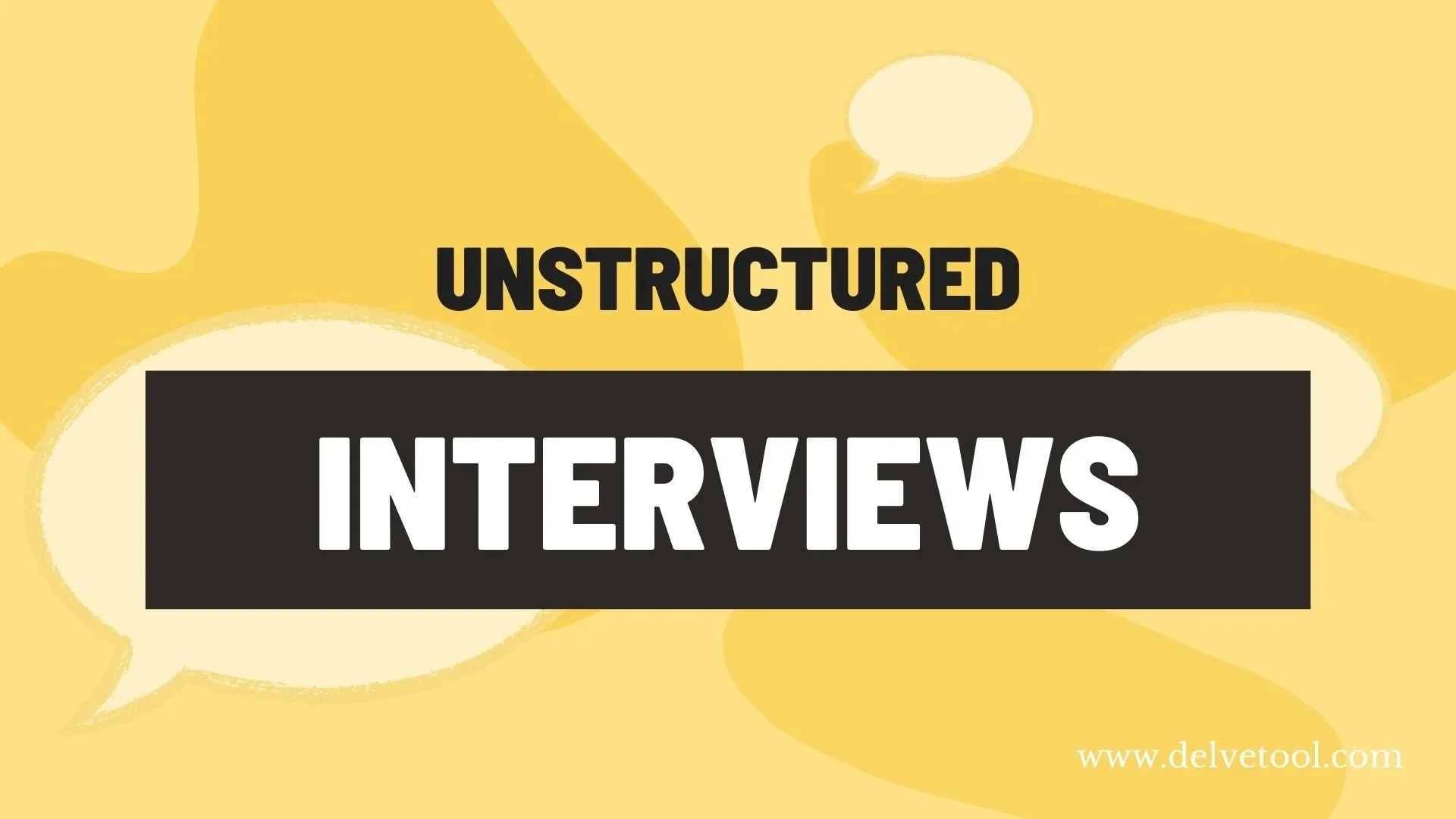 Illustration introducing unstructured interviews in qualitative research