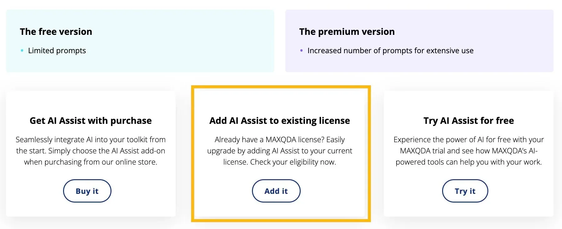 MAXQDA AI Assist interface