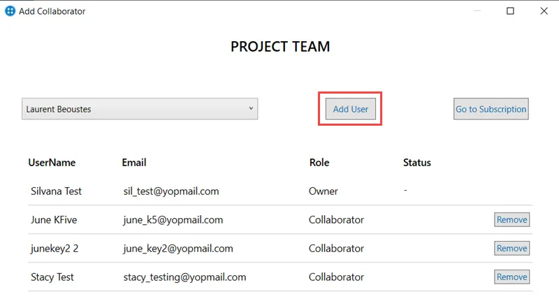 NVivo Manage Team option on Windows