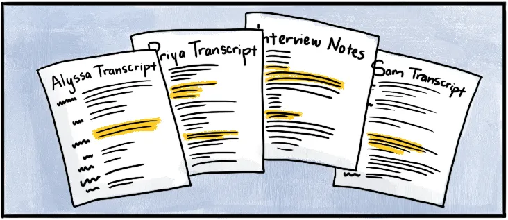 Illustration of thematic analysis with Delve