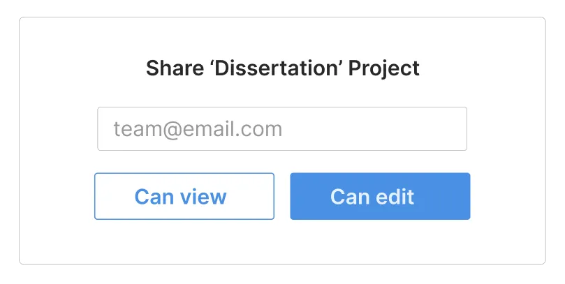 Setting edit and view-only permissions for collaborators