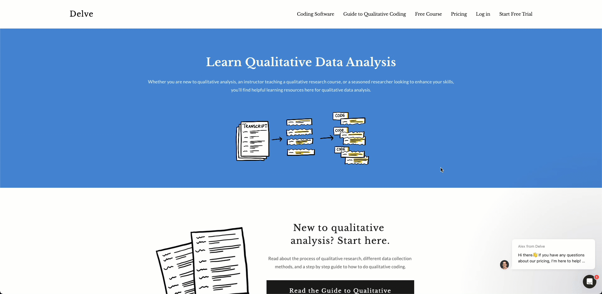 Delve qualitative analysis Learning Center