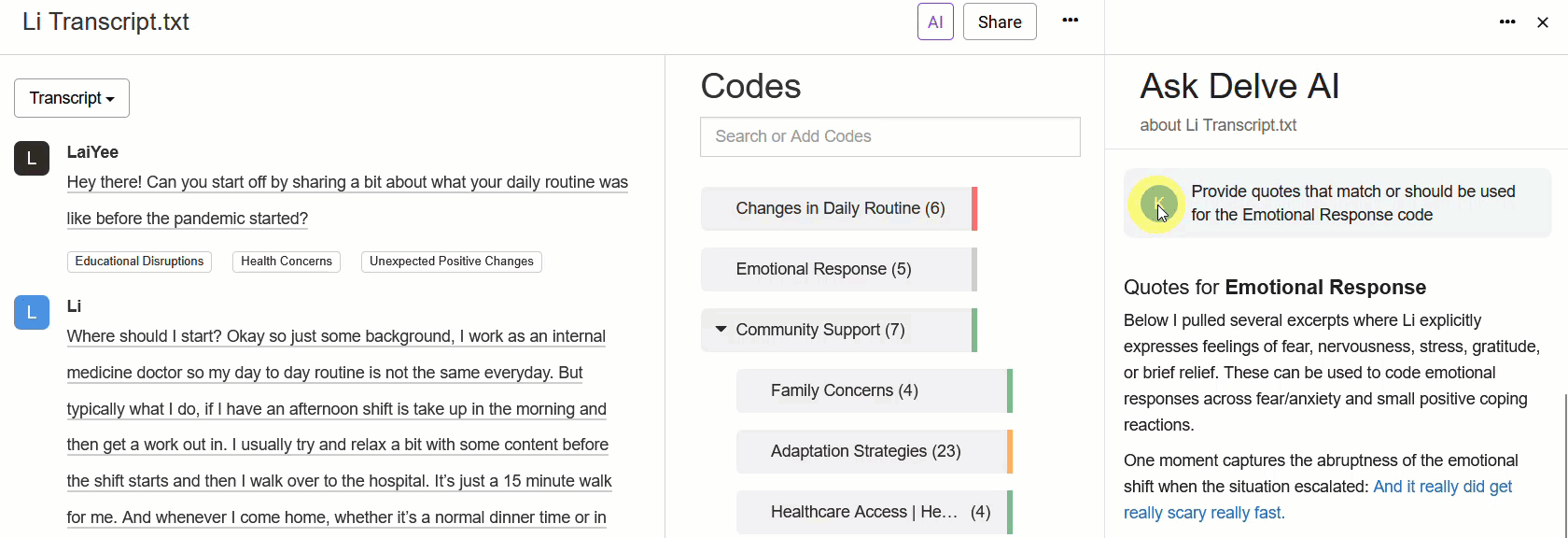 AI coding in Delve