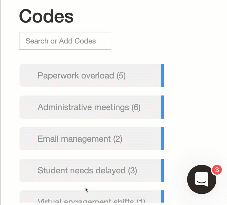 Nesting codes in Delve